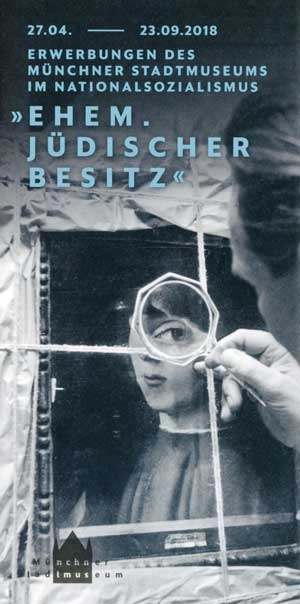 Plakat zur Ausstellung „Ehem. jüdischer Besitz“