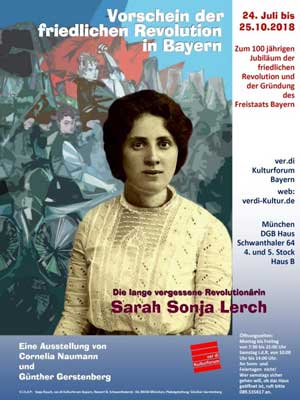 Plakat zur Ausstellung Die lange vergessene Revolutionärin Sarah Sonja Lerch