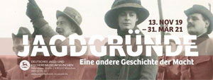 Plakat zur Ausstellung Jagdgründe