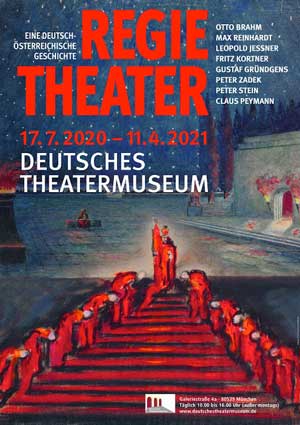 Plakat zur Ausstellung Regietheater! Eine deutsch-österreichische Geschichte
