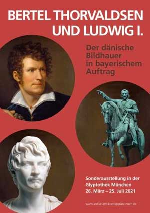Plakat zur Ausstellung Bertel Thorvaldsen und Ludwig I.