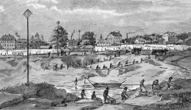 Prinzregentenbrücke Bauarbeiten