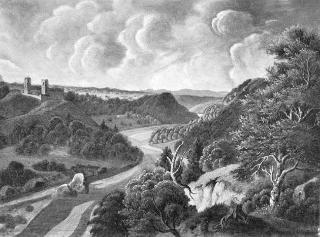 Isartal mit Burg Grünwald