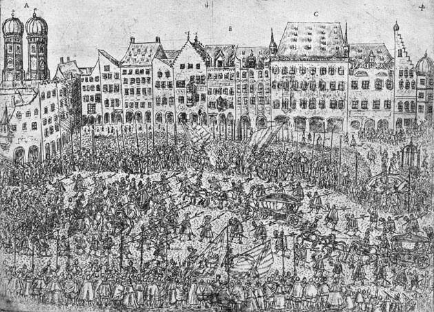 Marienplatz um 1613