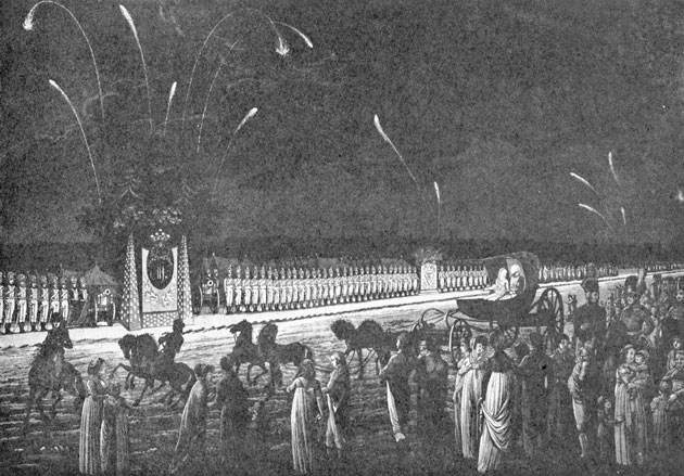 Nächtliche Parade auf der Theresienwiese