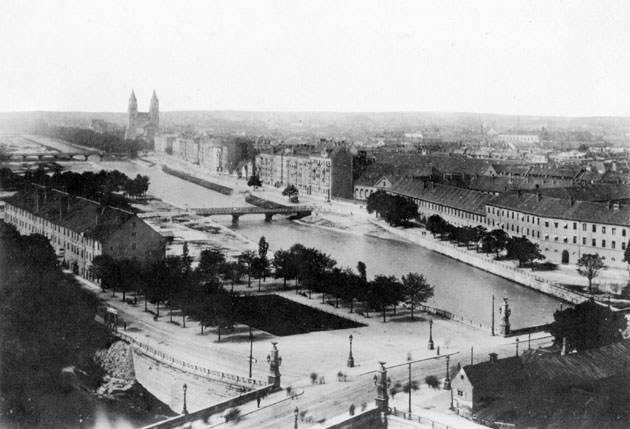 Ludwigsbrücke mit der Kohleninsel