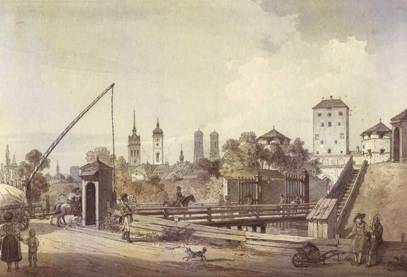 Schlagbaum vor dem Isartor