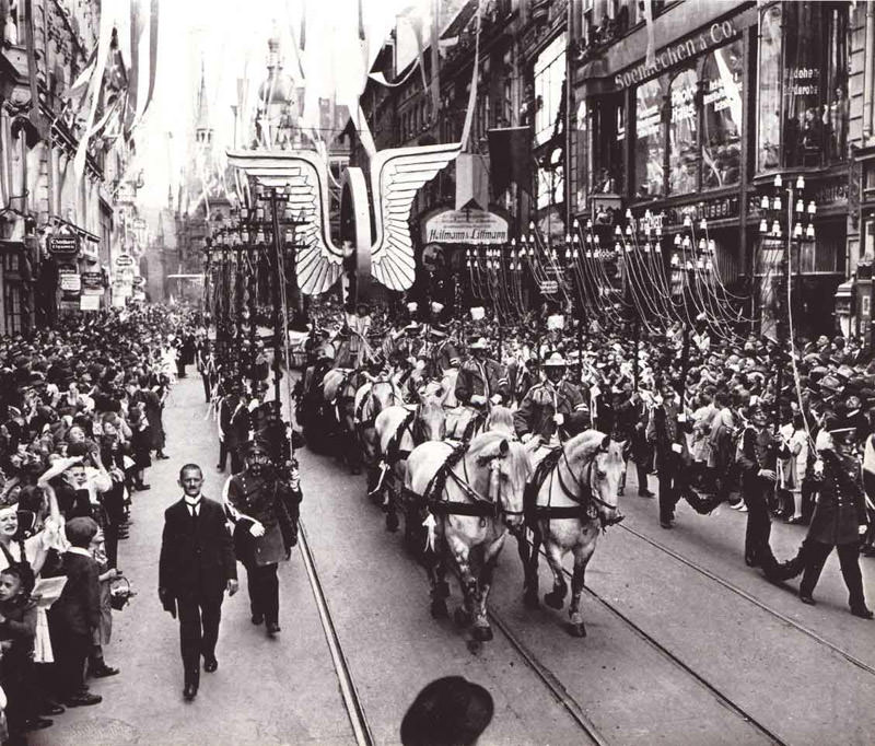Straßenschmuck beim Bundesschießen 1906
