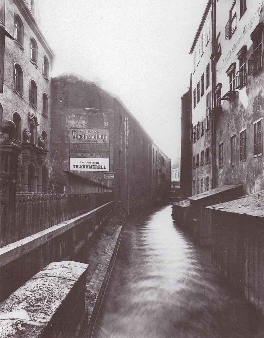 Pfisterbach in der heutigen Sparkassenstraße