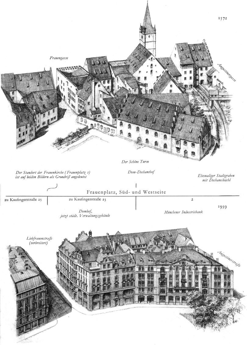 Frauenplatz, Süd- 

und Westseite