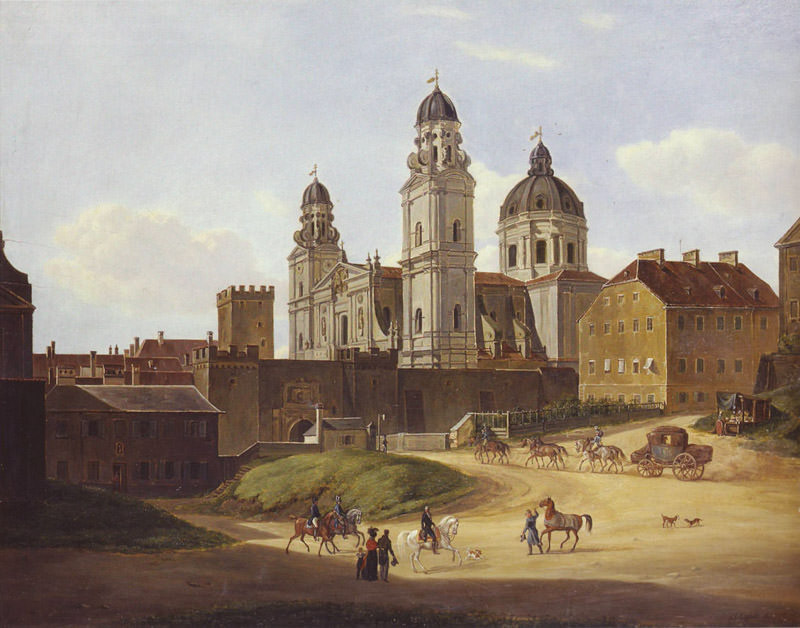 Schwabinger Tor mit Theatinerkirche