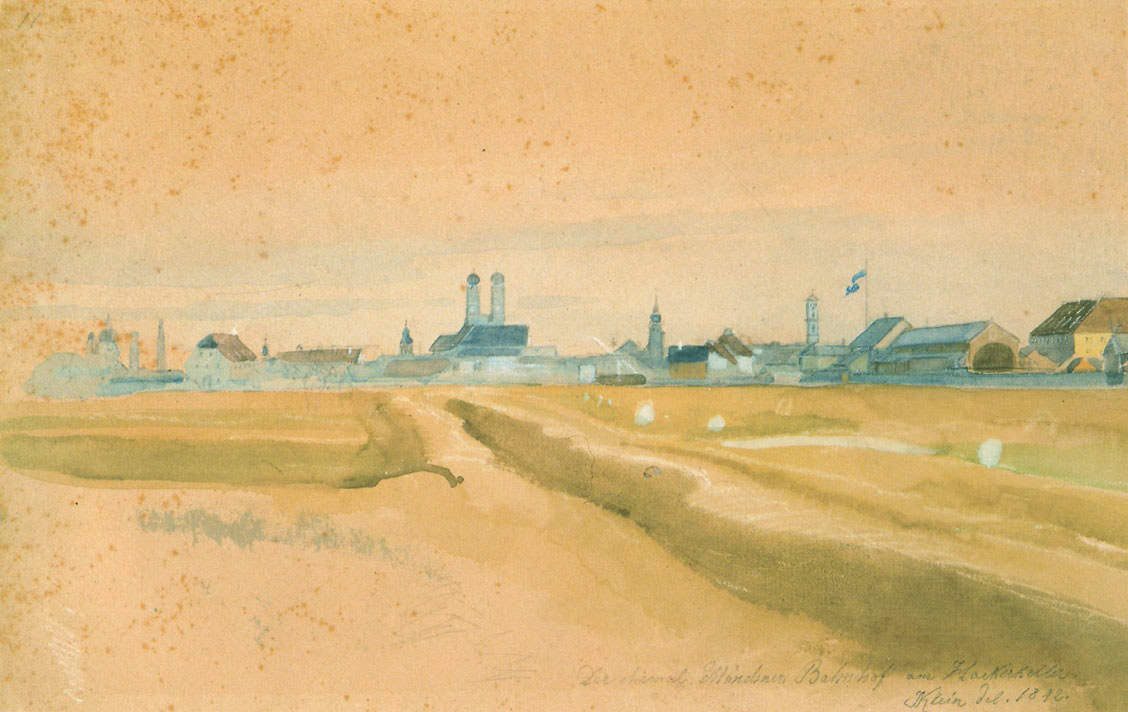 Stadtansicht mit Bahnhof