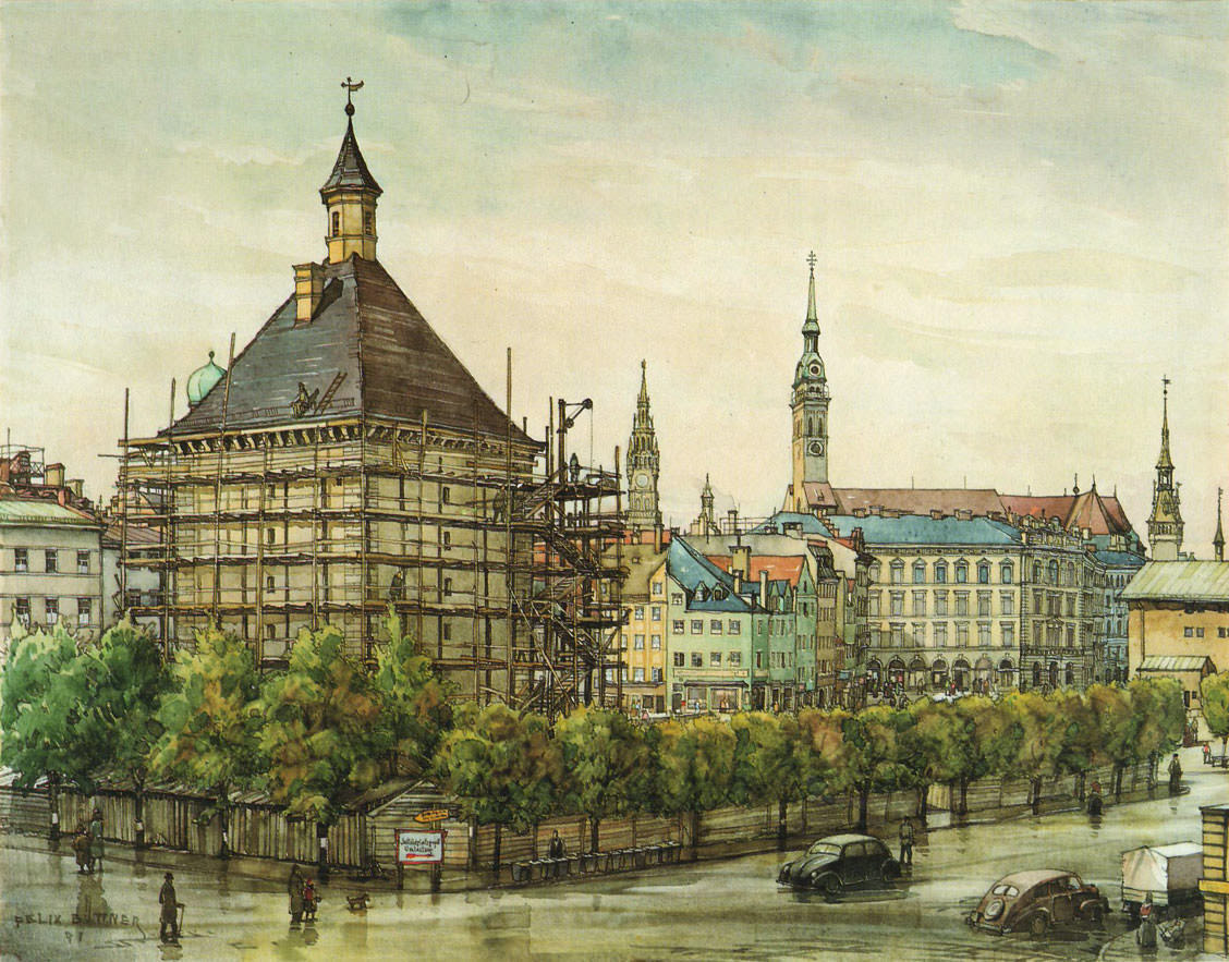 Blumenstraße mit dem Hochbunker