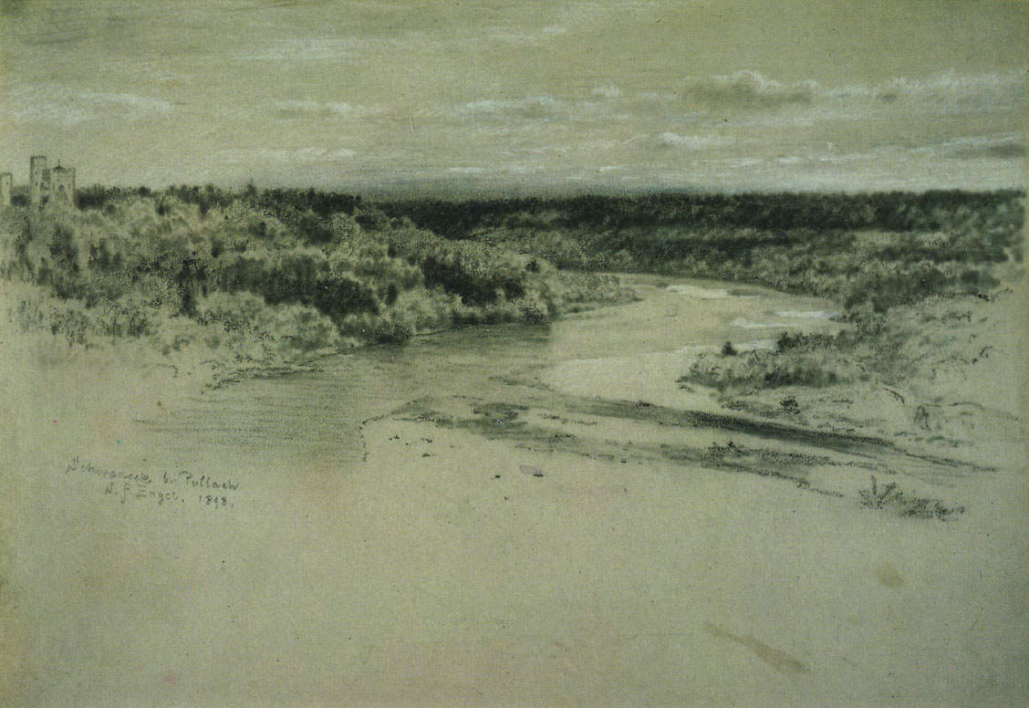 Isartal mit der Burg Schwaneck