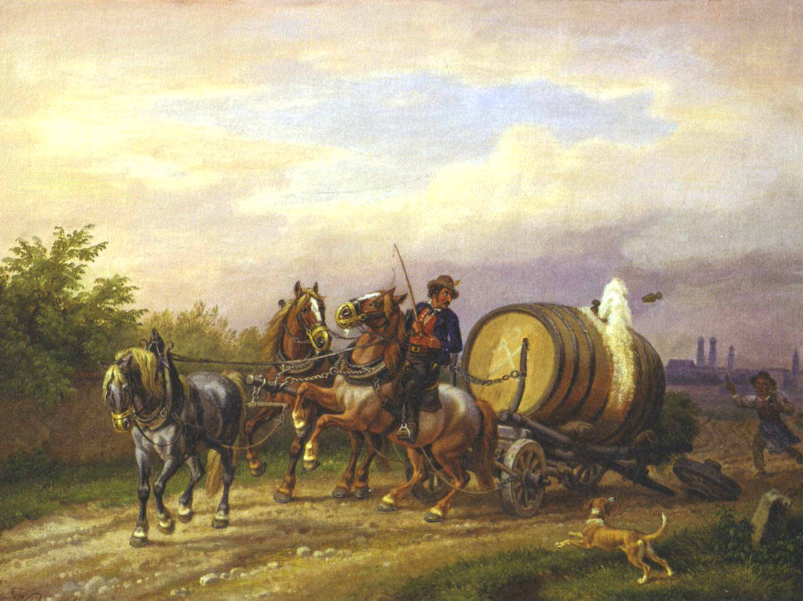 Radbruch beim Biertransport