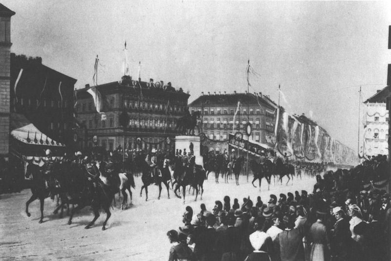 Siegerparade auf dem Odeonsplatz