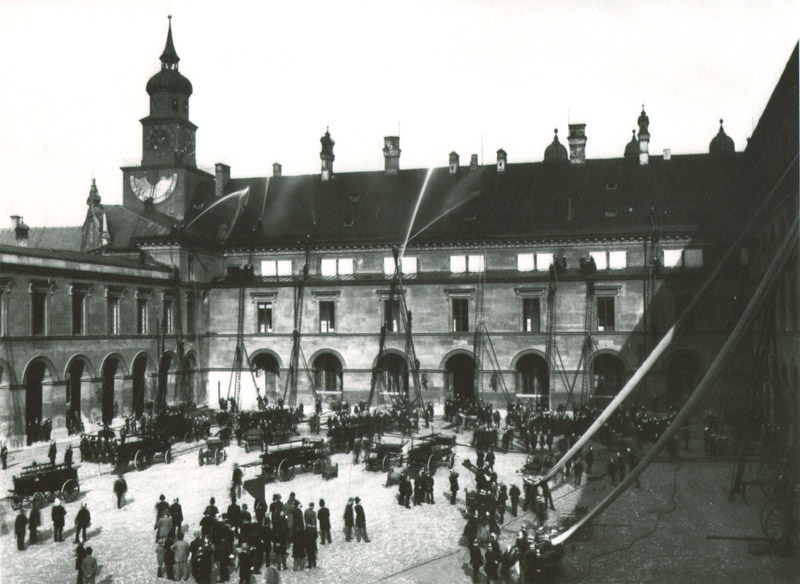 Feuerwehrübung in der 
Residenz