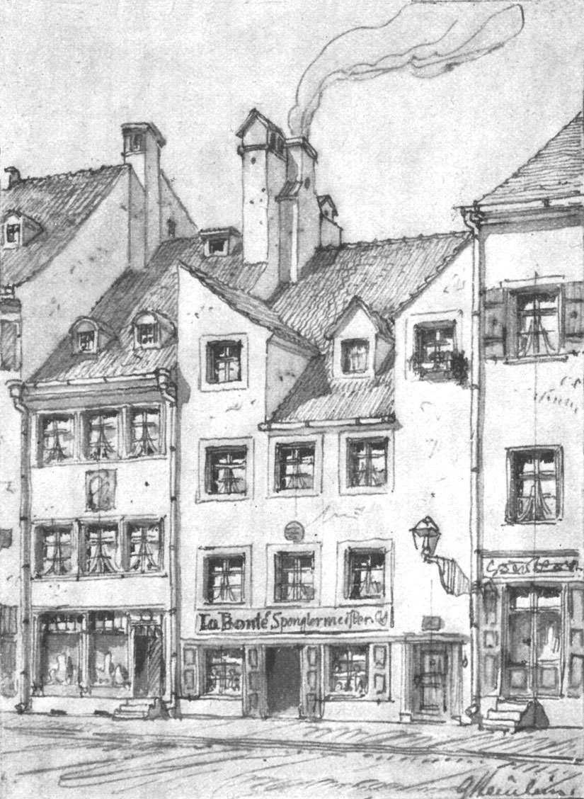 Häusergruppe in der Kreuzstraße