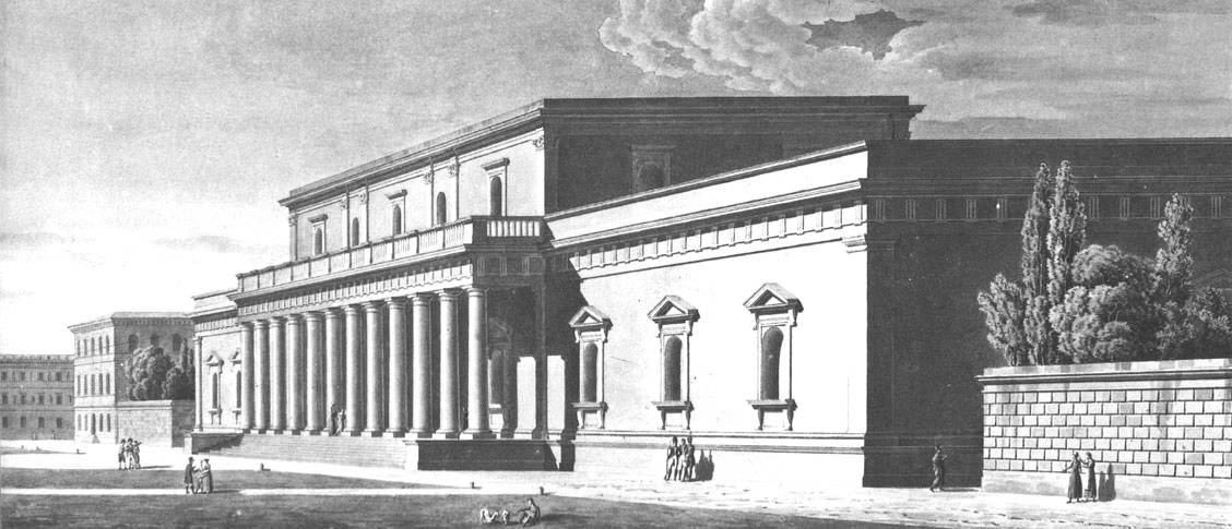 Entwurfszeichnung Glyptothek