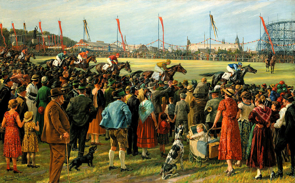 Pferderennen auf dem Oktoberfest 1934