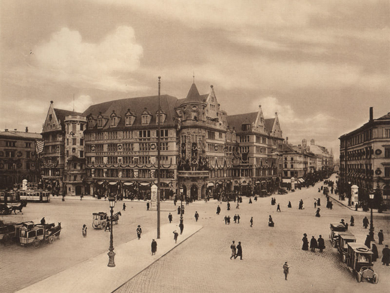 Blick vom Hauptbahnhof zur Schützenstraße um 191