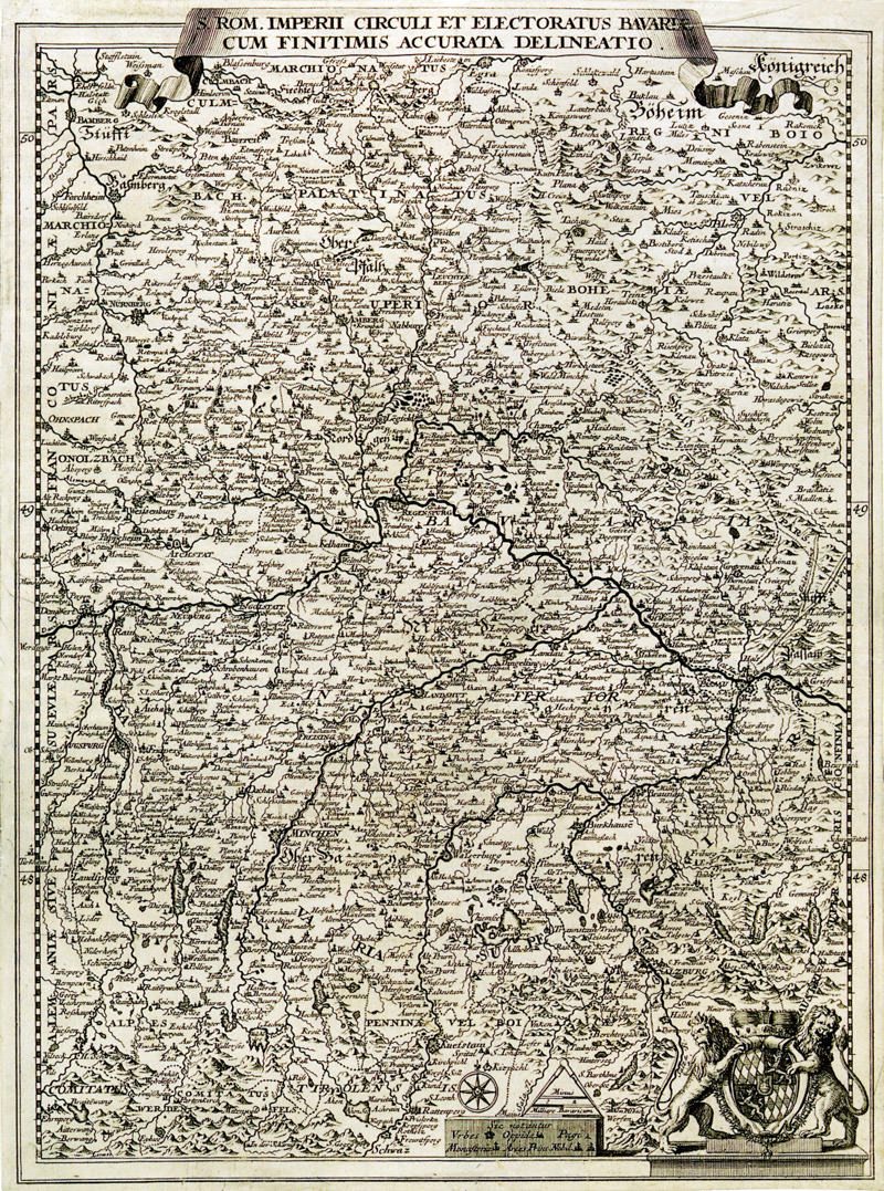 Karte des bayerischen Reichskreises