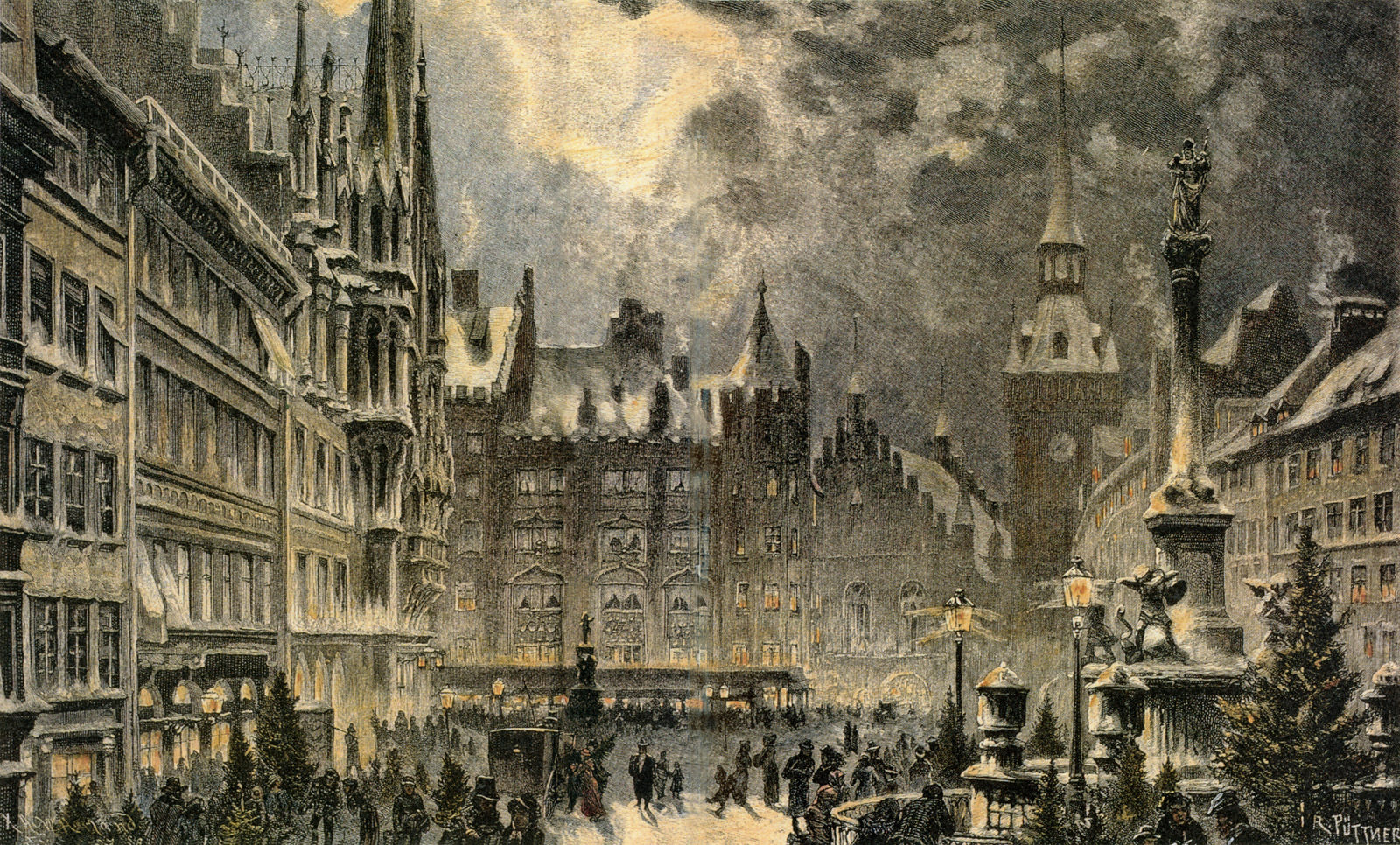 Der Marienplatz in der Vorweihnachtszeit