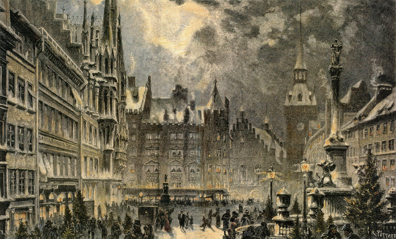 Der Marienplatz in der Vorweihnachtszeit