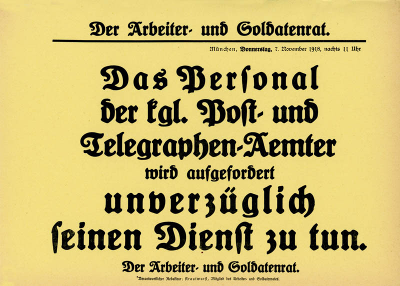 Plakat -Der ARbeiter und Soldatenrat