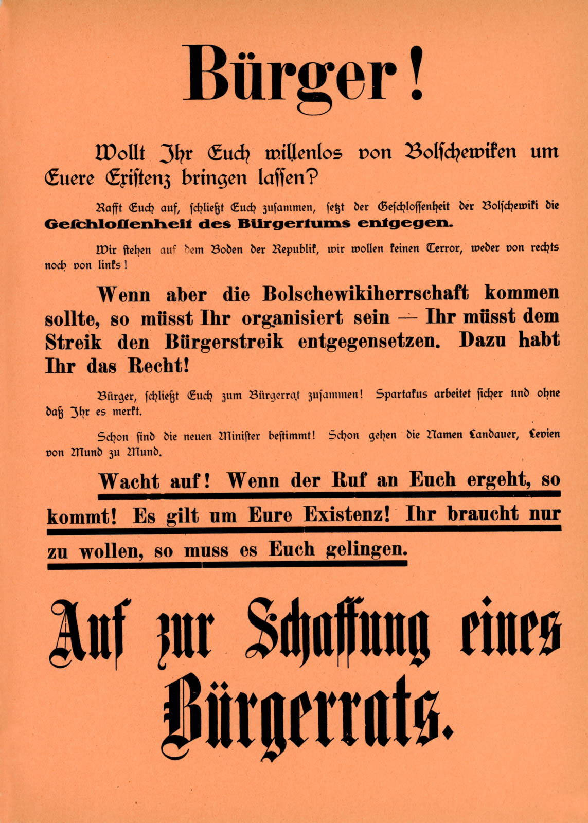 Plakat - Schaffung eines Bürgerrats
