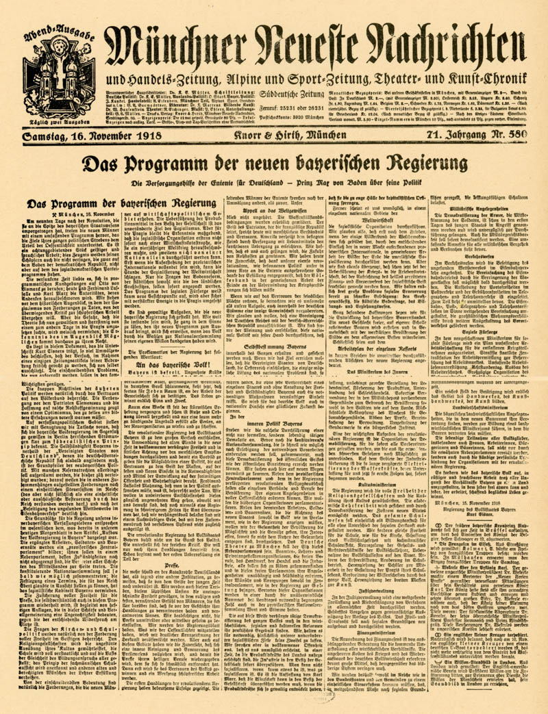 Das Programm der neuen bayerischen Regierung