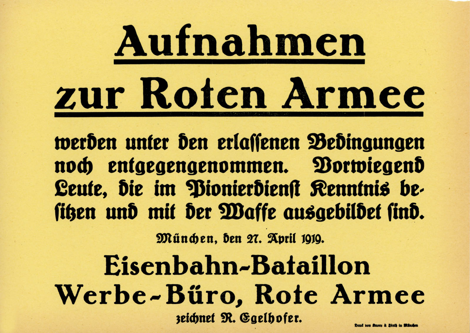 Aufnahmen zur roten Armee