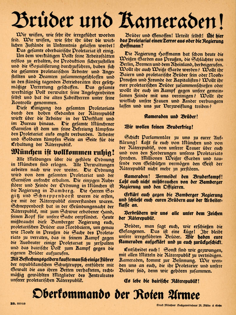 Brüder und kameraden!
