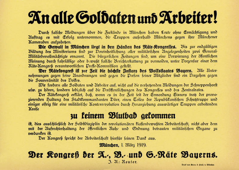 An alle Soldaten und Arbeiter