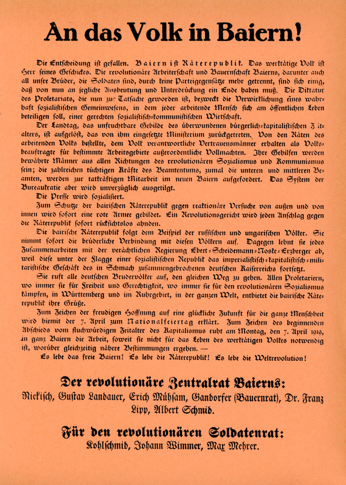 An das Volk in Baiern!