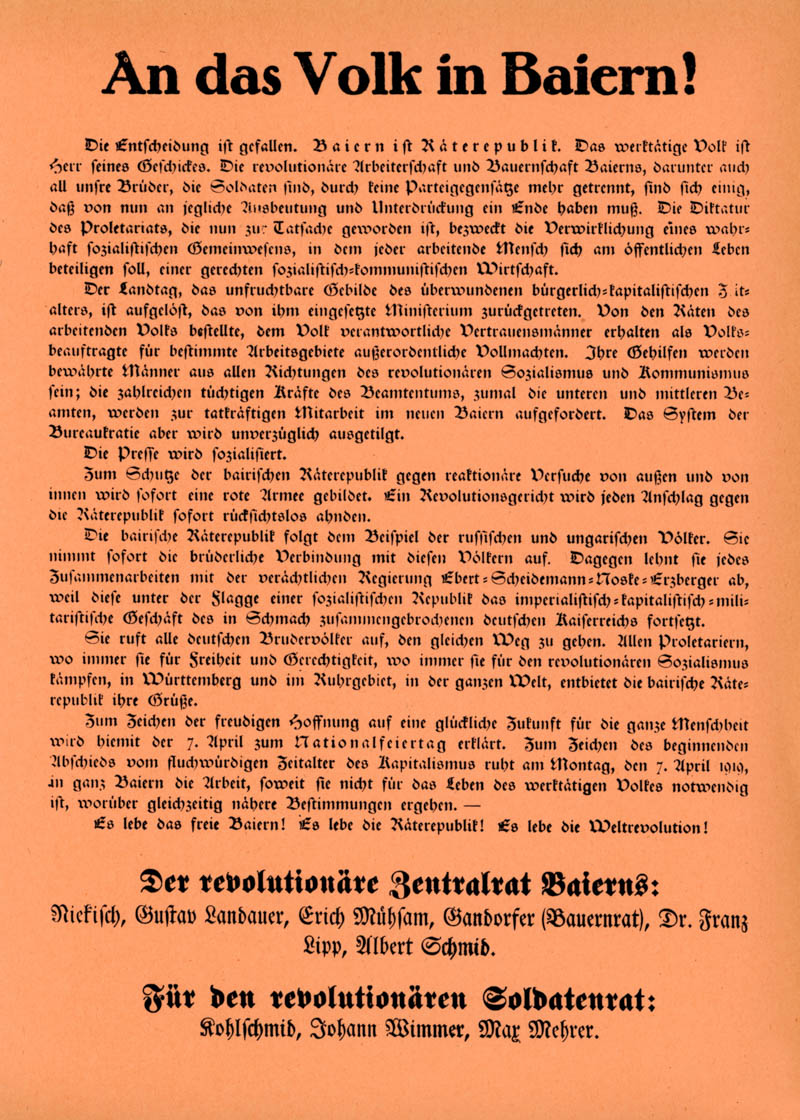 An das Volk in Baiern!