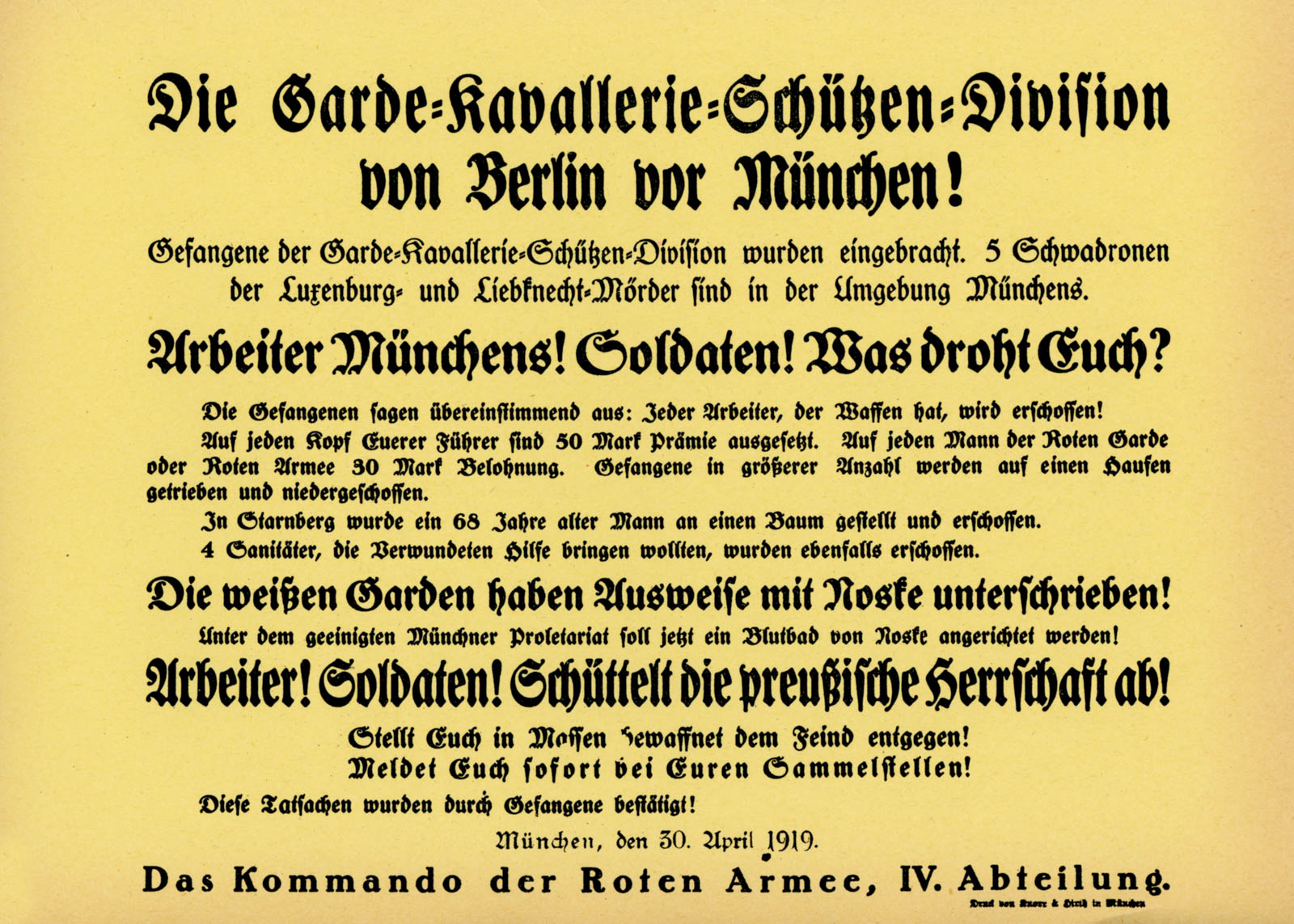 Die Garde-Kavalerie-Schützen-Division von Berlin vor München!