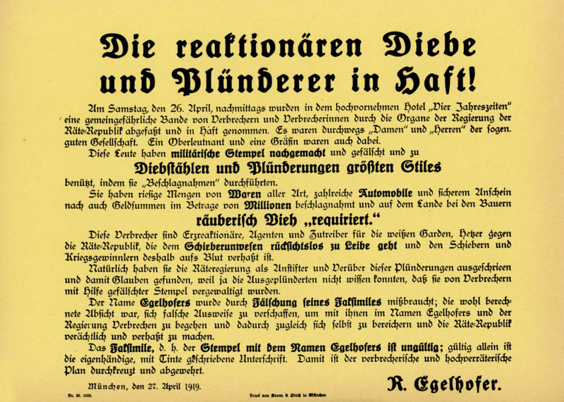 Die reaktionären Diebe und Plünderer in Haft!