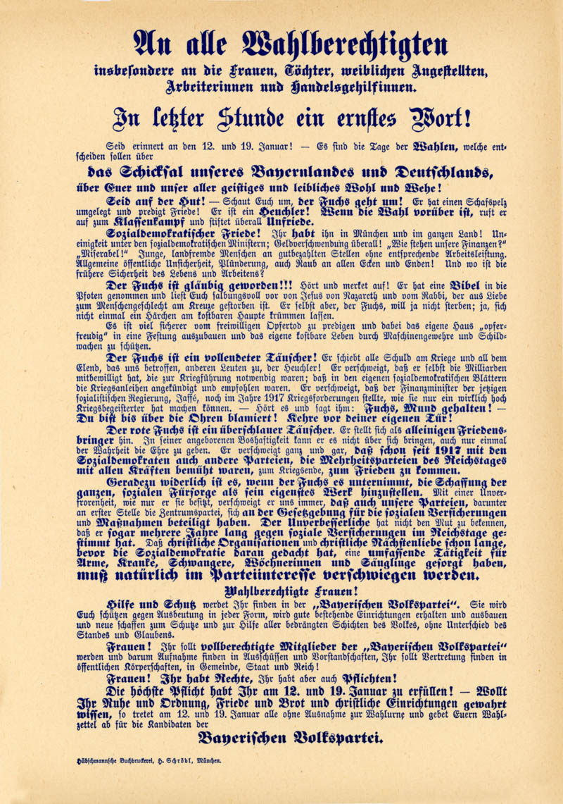 An alle Wahlberechtigten