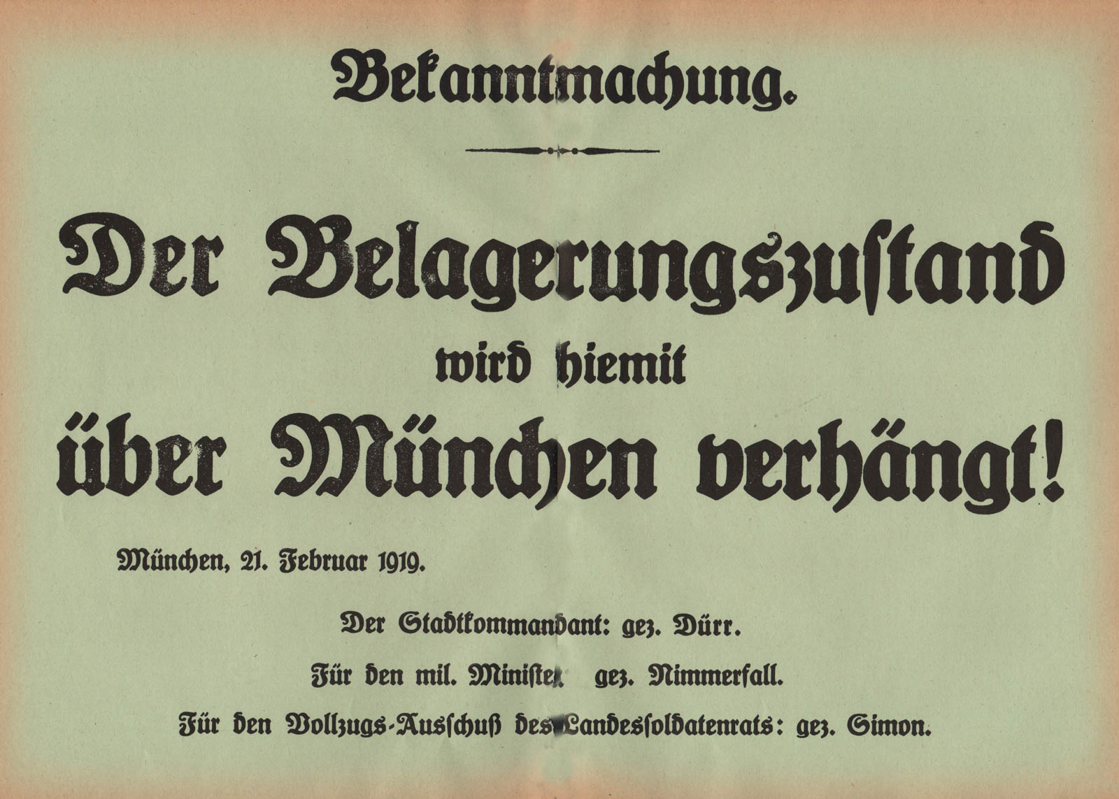 Der Belagerungszustand