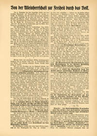 Von der Alleinherrschaft zur Freiheit durch das Volk