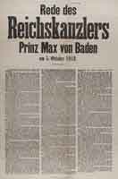 Rede des Reichskanzlers Prinz Max von Baden