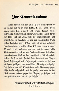  – Plakat - Zur Kenntnisnahme