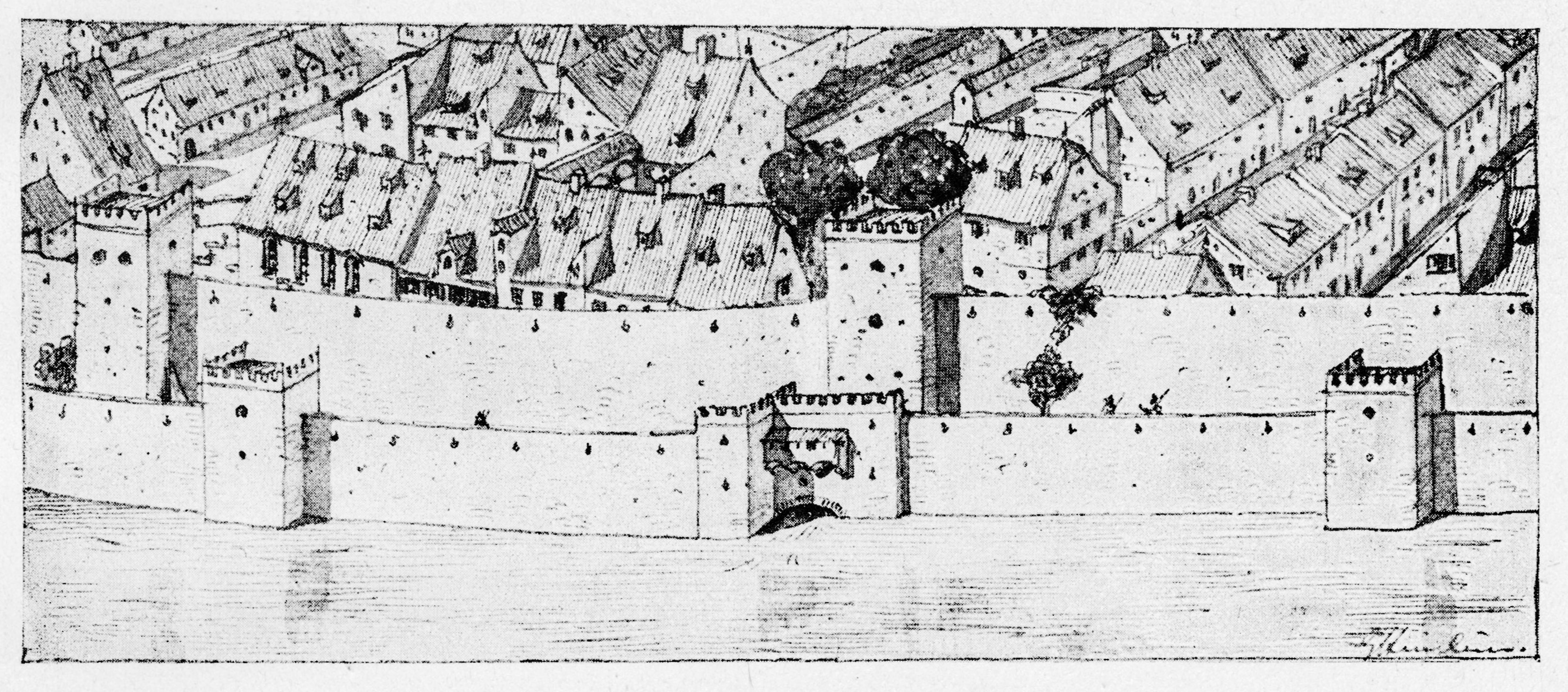 Teil der Stadtauer zwischen Einlaß und Isartor