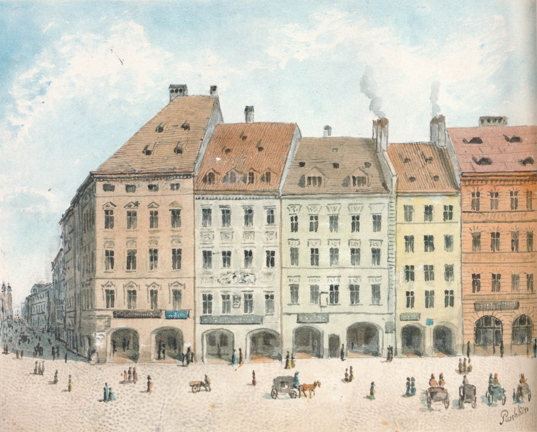 Der Marienplatz, dessen Nordwestseite