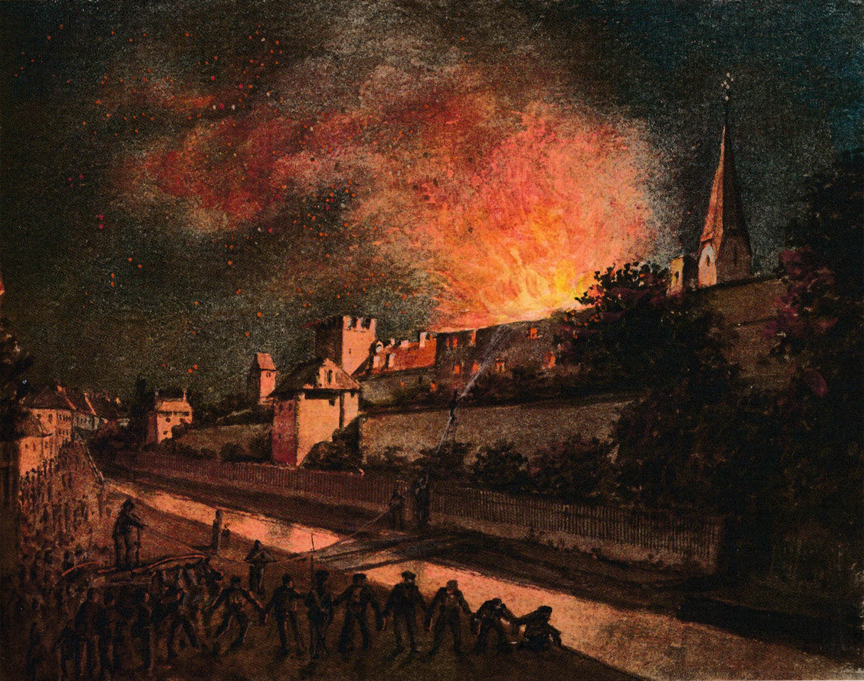 Brand der Glockengießerei von Hubinger