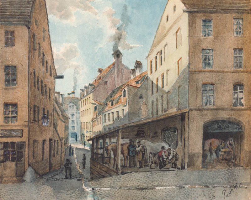 Schmiede an der Ecke der Sendlinger Straße 