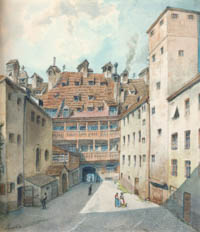 Puschkin Joseph – Der Hof des Hauses Nr. 8 am Rindermarkt