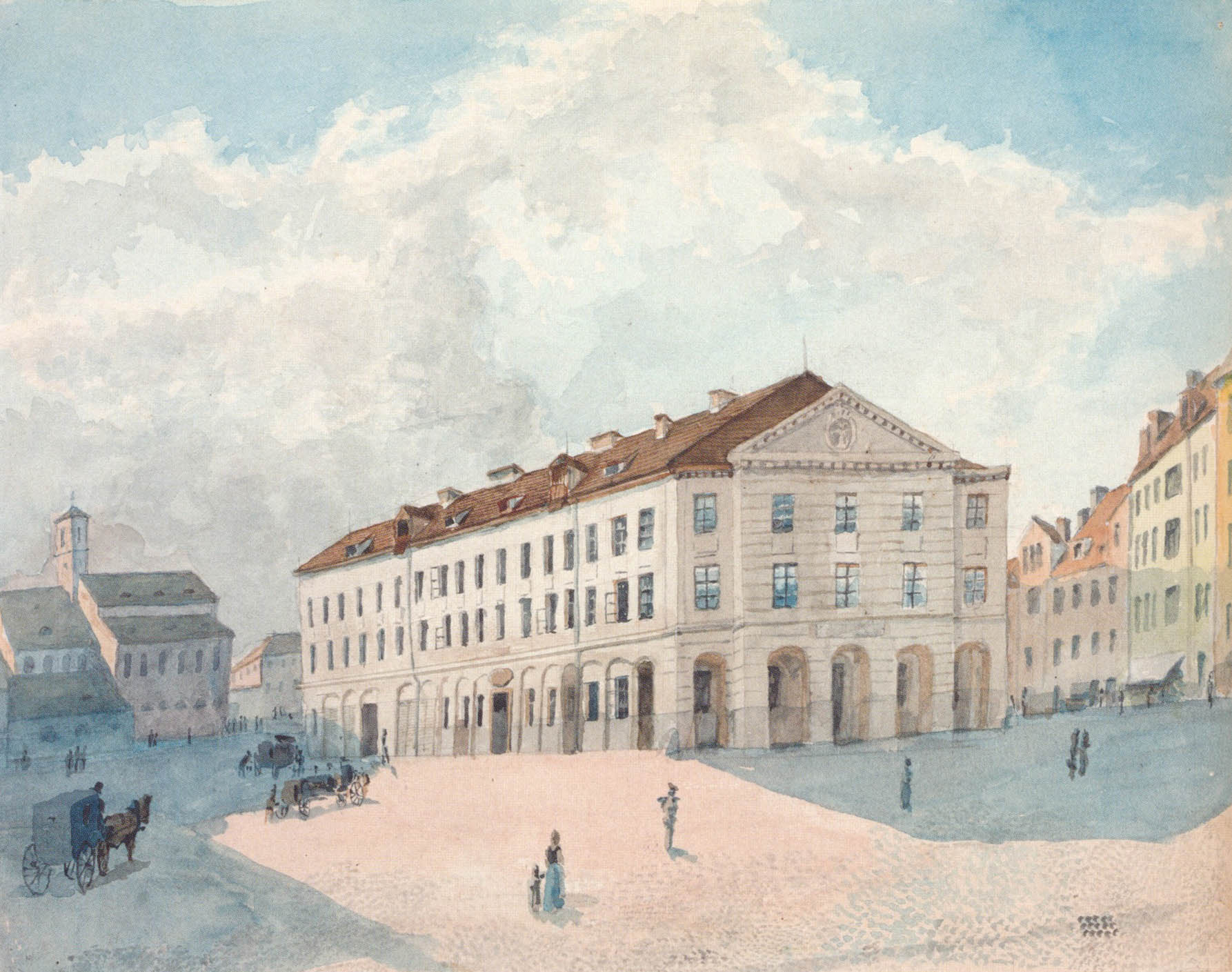 Das städtische Feuerhaus und das Stadtbauamt am Anger