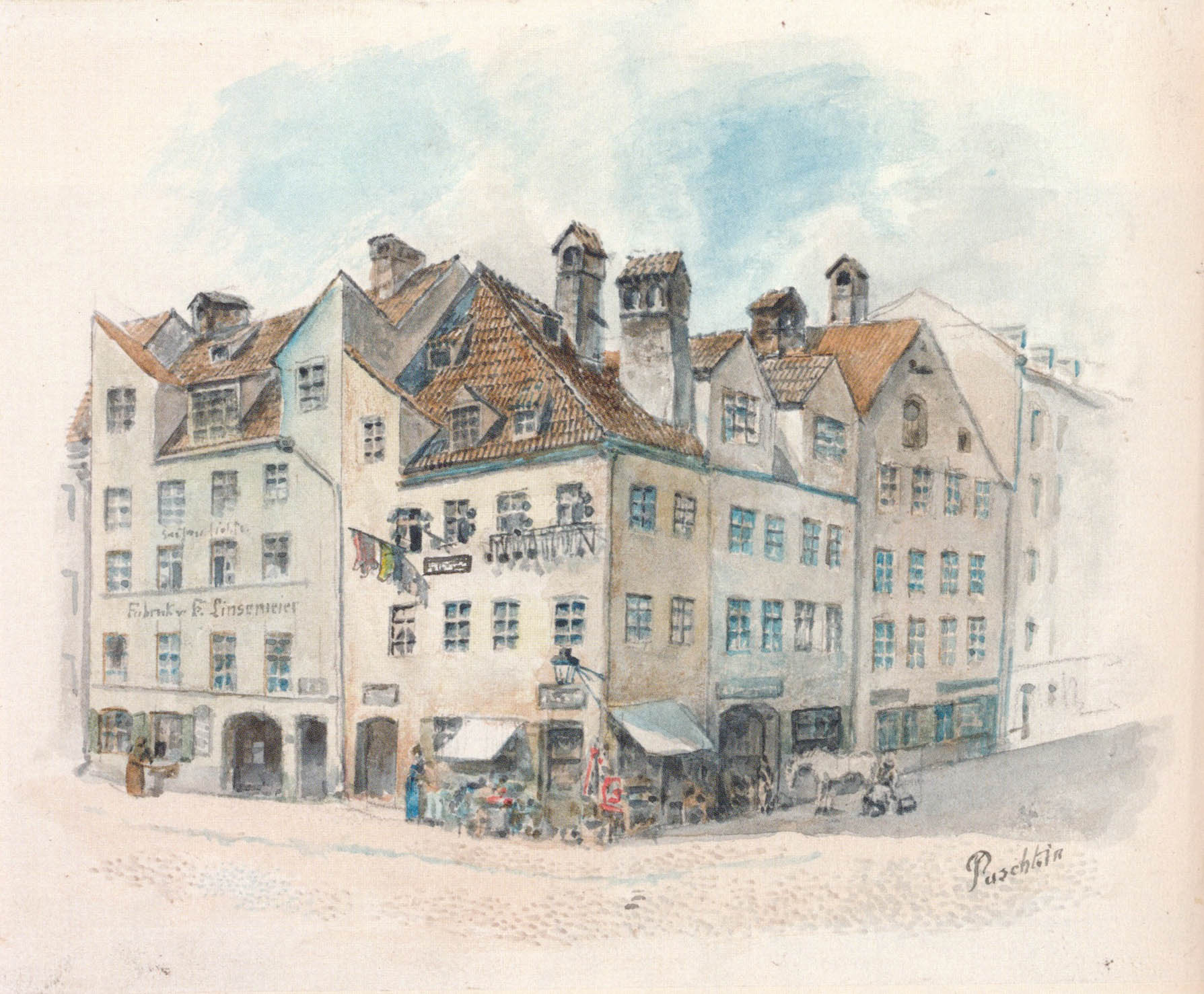 Das südöstliche Eck des Sebastiansplatzes